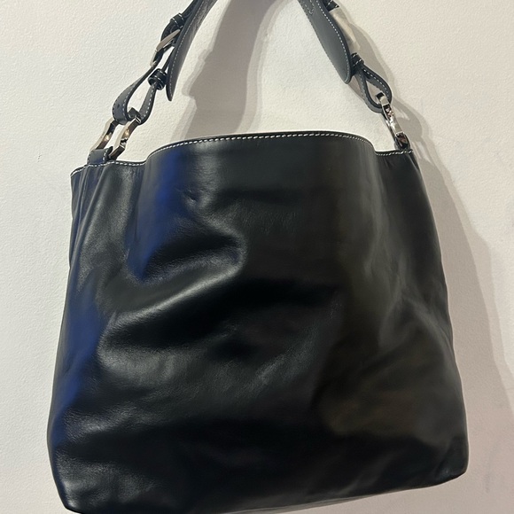 Tess Loriani, Milano New Leather & Suede Shoulder Handbag Cool Silver Hardware - Picture 4 of 16